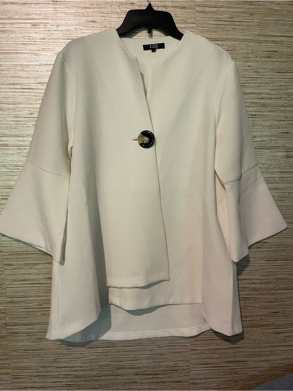 Lior Paris White Textured Button-Front Tunic Top